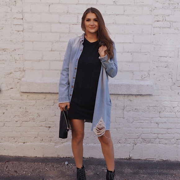 NWT Black t-shirt dress - Picture 7 of 9